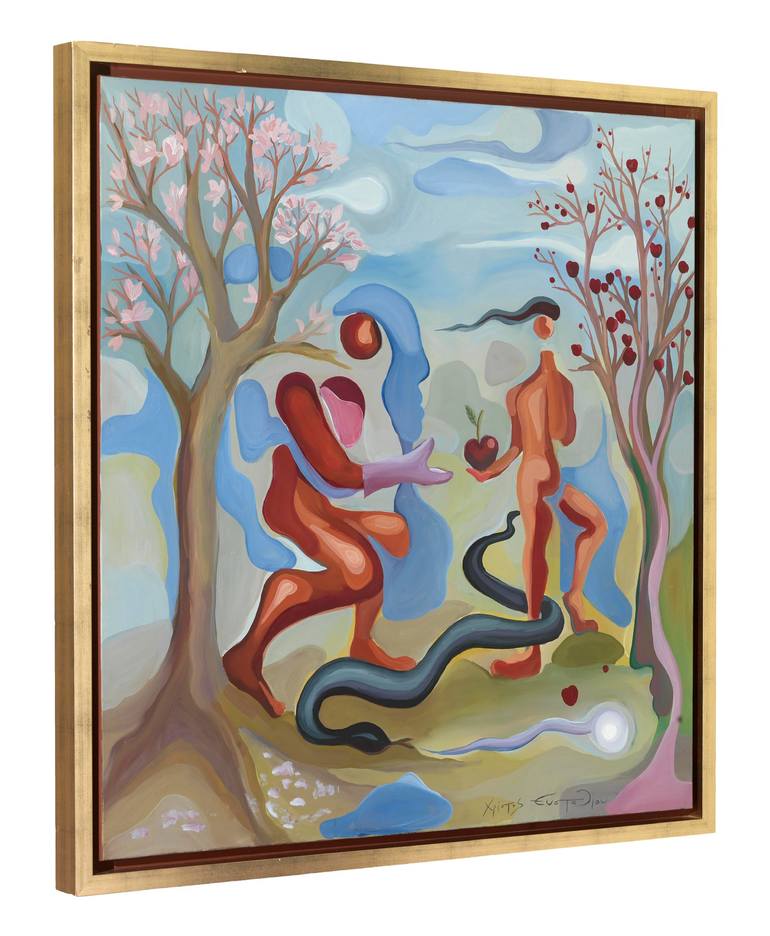 Original Abstract Religion Painting by Christos Efstathiou