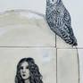The short-eared owl watches?
An imagination of how I feel today. The time when the Corona virus seems to be prevalent. An indefinable feeling, locked up, apparently safe? The endangered short-eared owl is watching, or is it waiting for the right time to strike?
Kim - March 2020
Tile panel of 12 handmade tiles, hand-painted and partly glazed
Mounted on a sheet of poplar wood, with suspension hooks