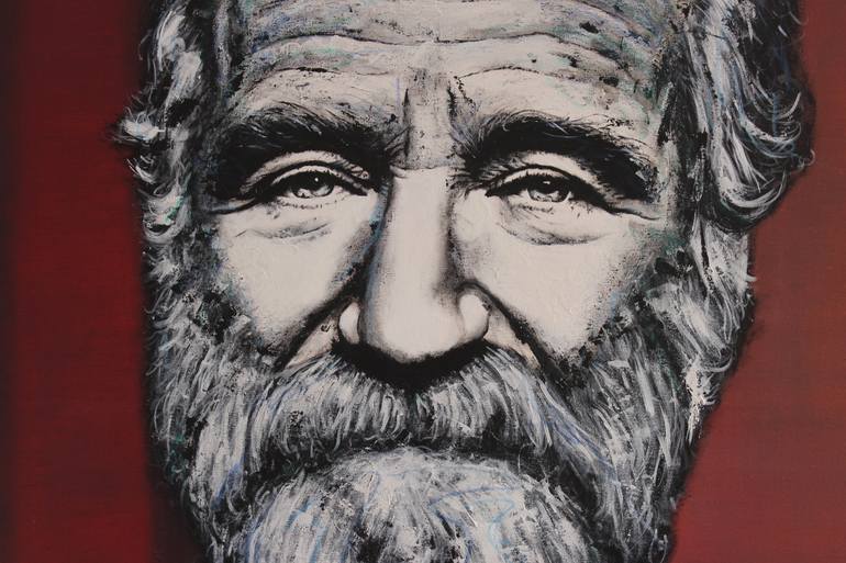 Original Abstract People Painting by Riven Earle