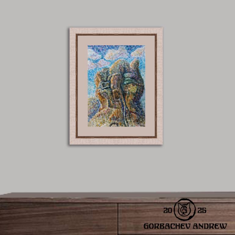 Original Folk Landscape Painting by Andrew Gorbachev