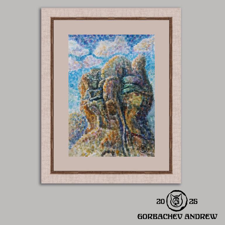 Original Folk Landscape Painting by Andrew Gorbachev