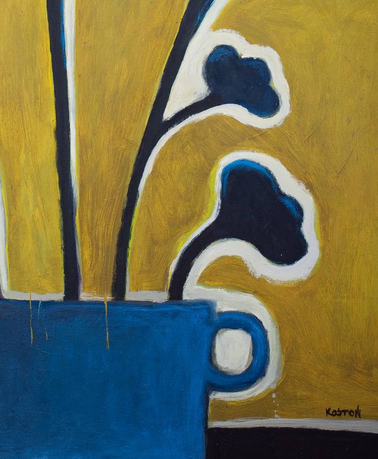 Original Contemporary Floral Painting by Andrzej Koston