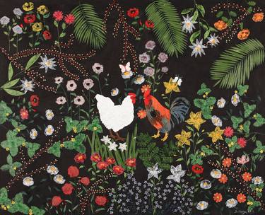 Original Impressionism Animal Collage by Jinny Suh