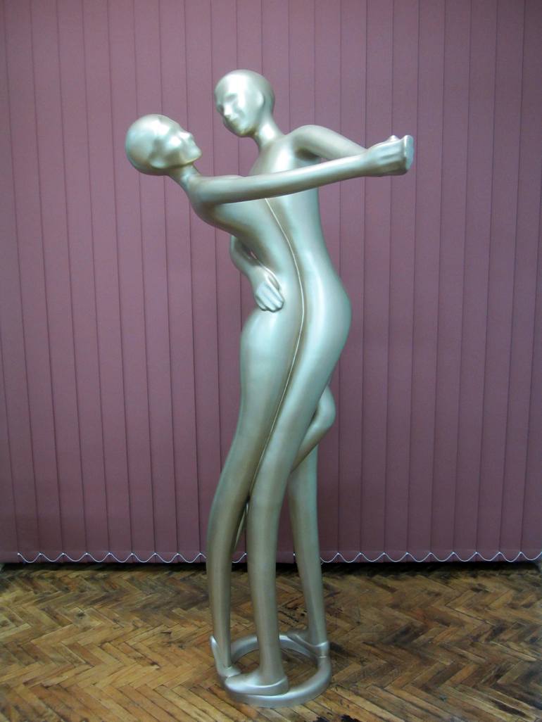 Original Figurative Love Sculpture by Vitalii and Yuliia Oleksyshen