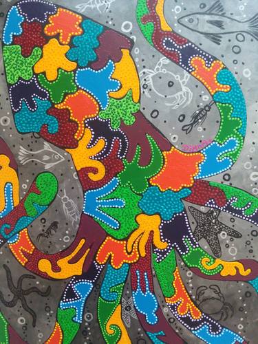 Print of Abstract Fish Paintings by Diane Pugh