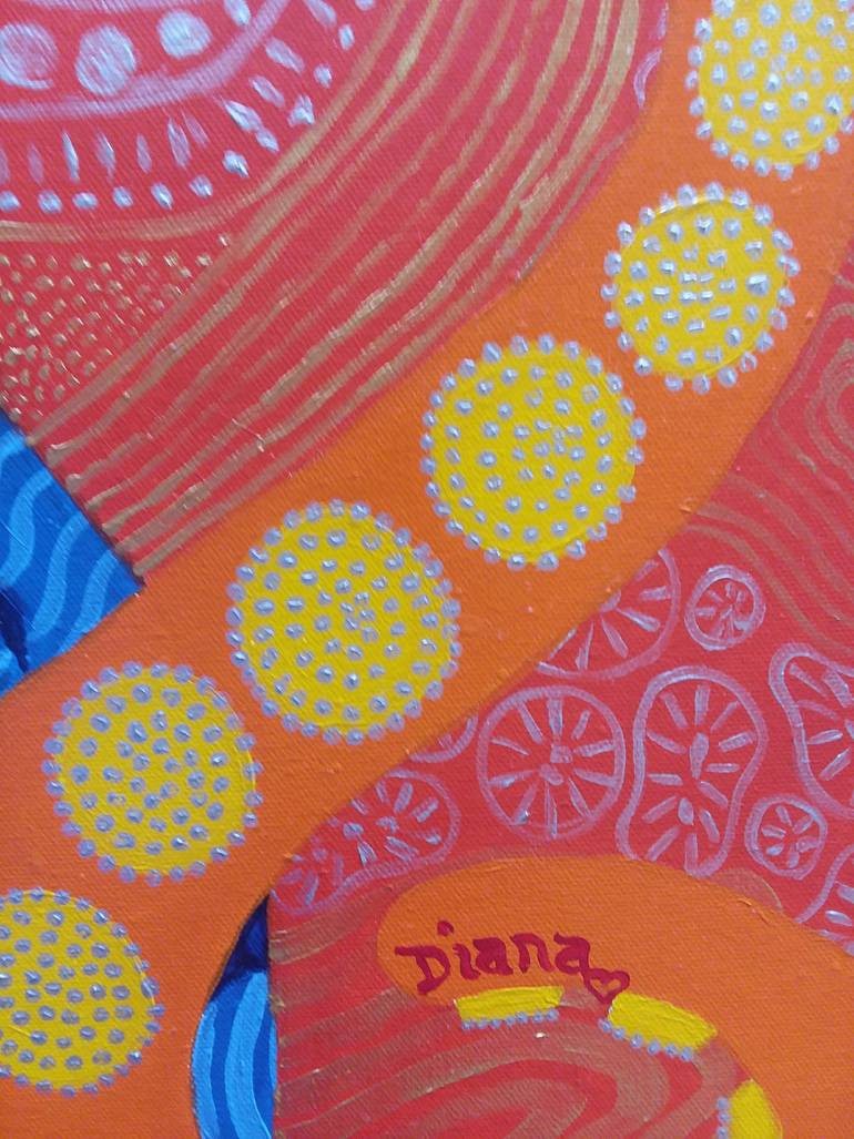 Original Abstract Animal Painting by Diane Pugh