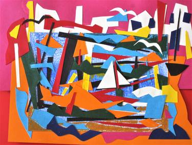 Print of Cubism Boat Collage by Astrid Sohn