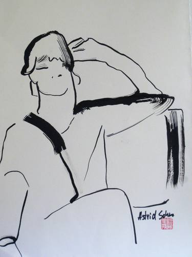 Print of Portrait Drawings by Astrid Sohn