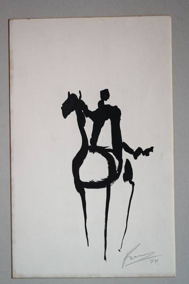 Print of Minimalism Horse Paintings by Rafael Joaquín Roca