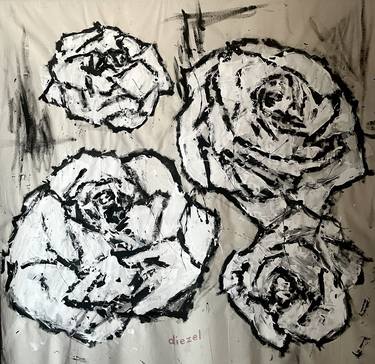 Original Floral Paintings by Diezel Art