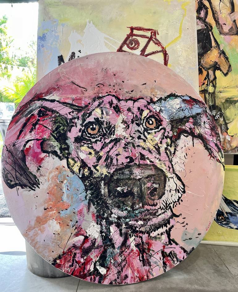 Original Pop Art Animal Painting by Diezel Art