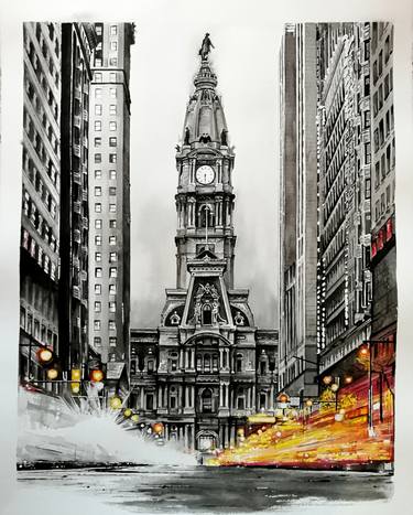Original Architecture Painting by Andrea Artfusion