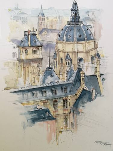 Original Realism Architecture Paintings by Andrea Artfusion