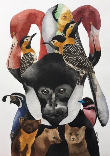 Print of Animal Paintings by Atthakrisna Vannason