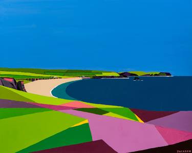 Saatchi Art Artist Paul Jackson; Printmaking, “Thurlestone Sands, Devon by Paul Jackson - Limited Edition of 30” #art