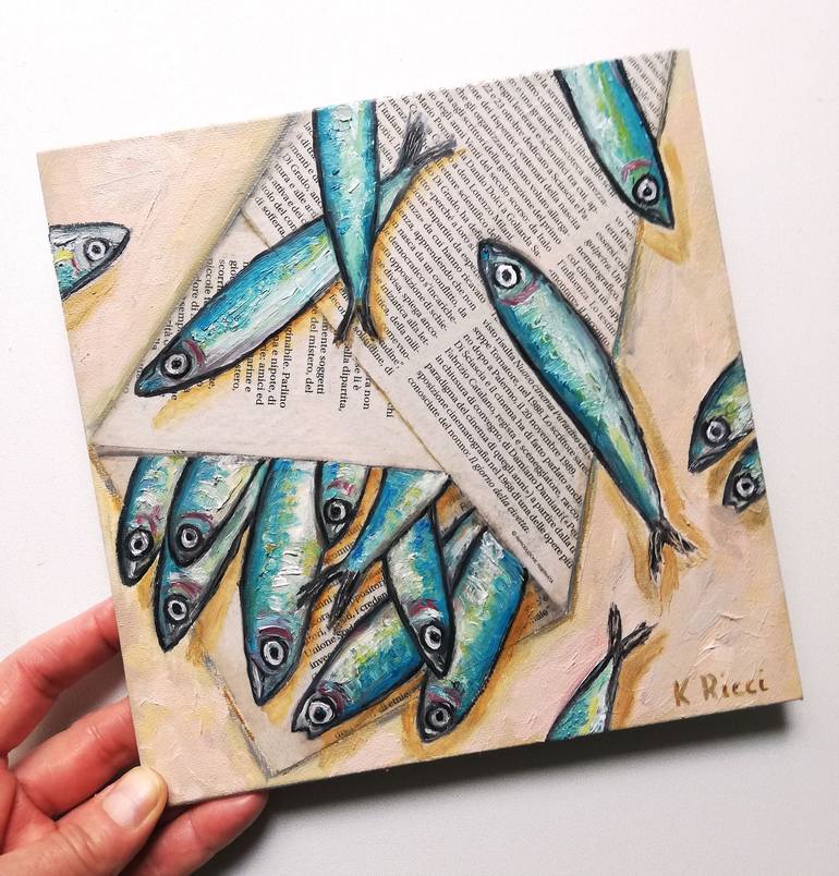 Original Contemporary Fish Painting by Katia Ricci