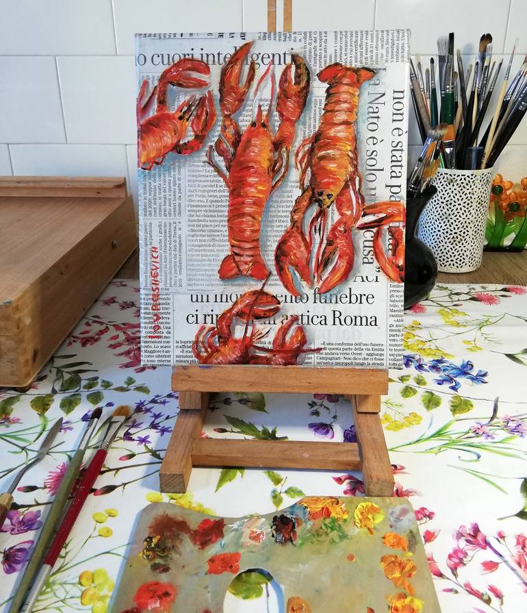 Original Contemporary Fish Painting by Katia Ricci
