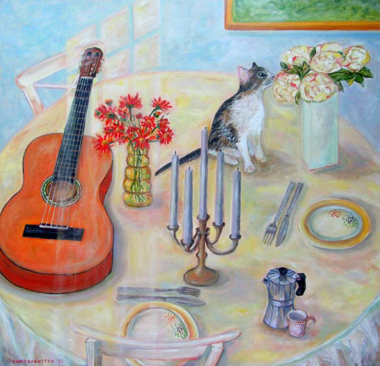 Original Still Life Painting by Katia Ricci | Art Deco Art on Canvas | My Sweet Home