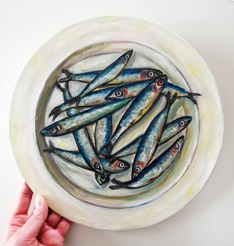 Original Fish Painting by Katia Ricci