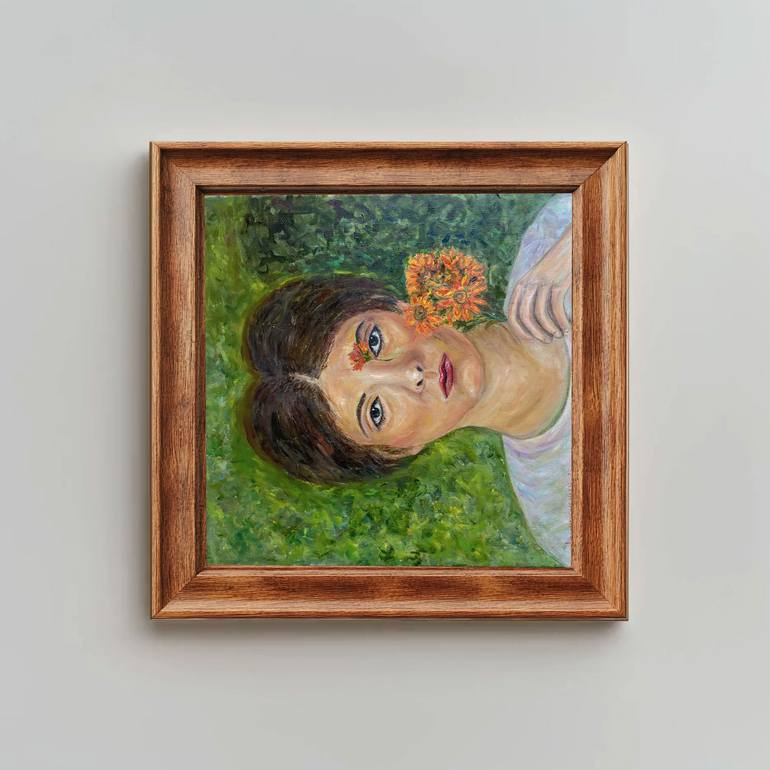 Original Fine Art Portrait Painting by Katia Ricci