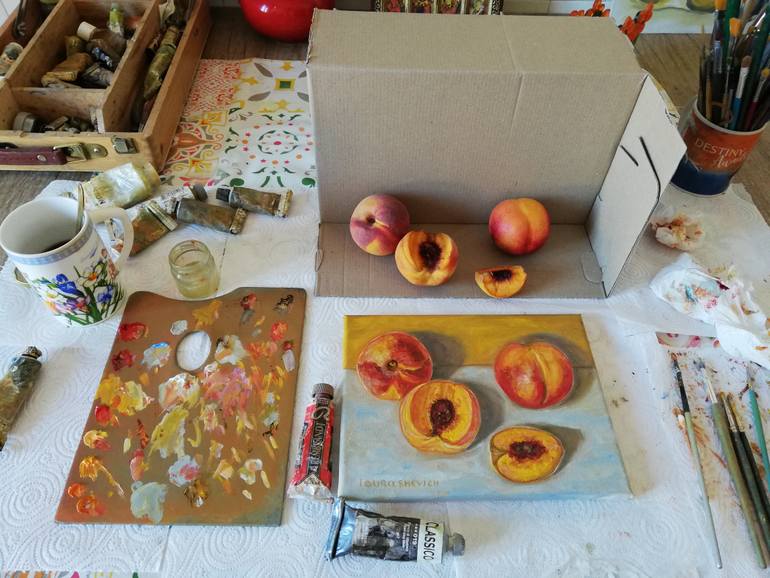 Original Art Deco Still Life Painting by Katia Ricci