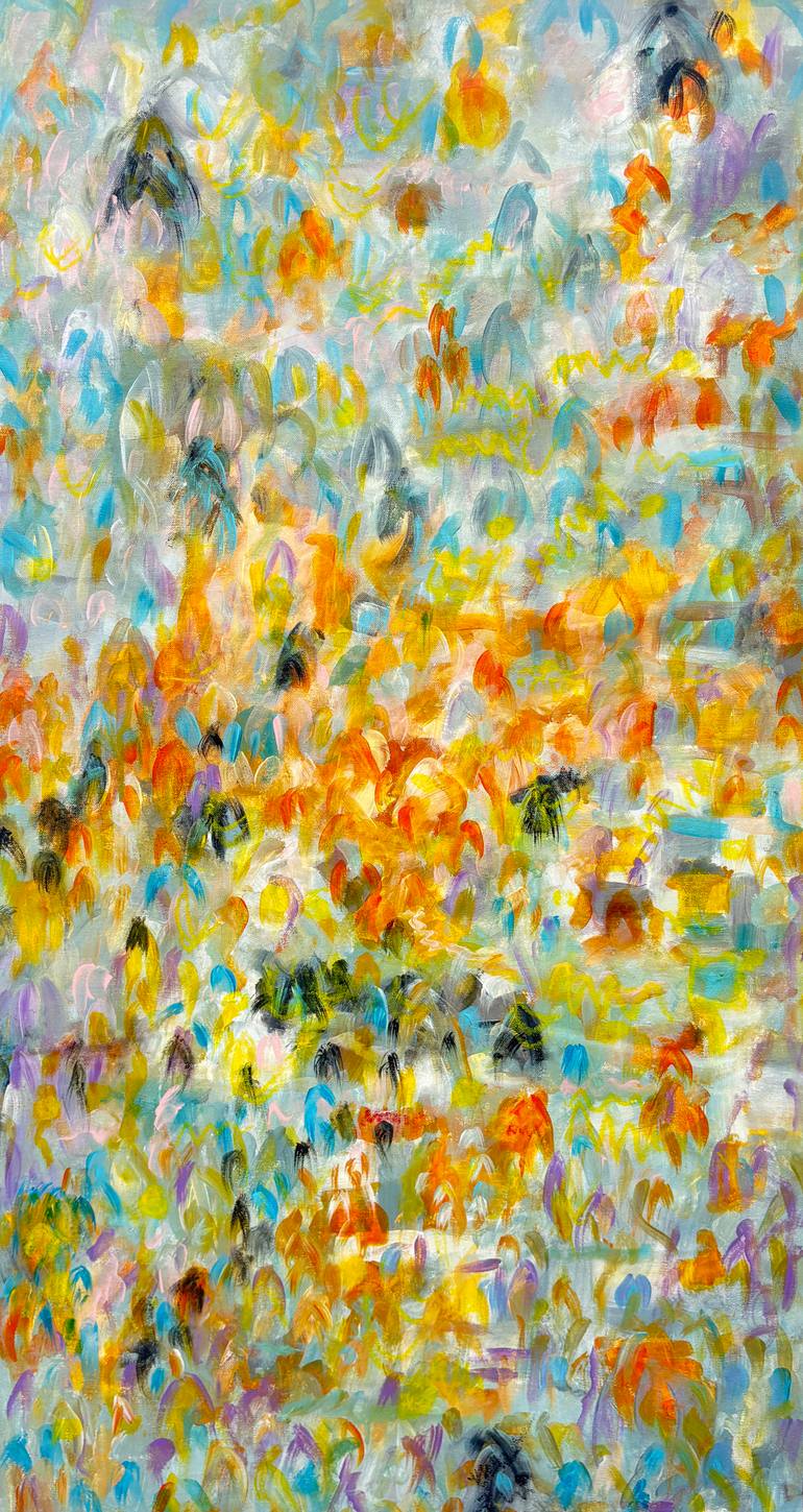 Original Abstract Painting by Katia Ricci | Modernism Art on Canvas | Anatomy of a Bloom Invasion