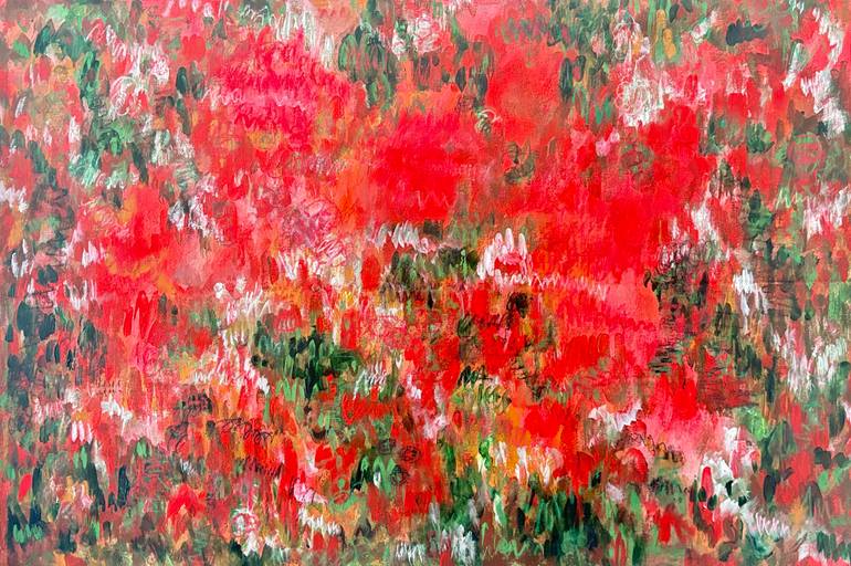 Original Abstract Painting by Katia Ricci | Modernism Art on Canvas | Uplifting Floral Rythms