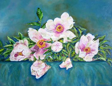 Original Art Deco Floral Paintings by Katia Ricci