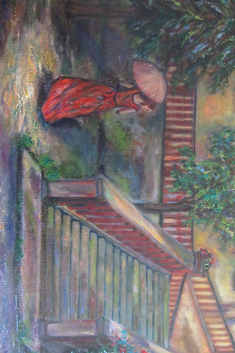 Original Expressionism Garden Painting by Katia Ricci