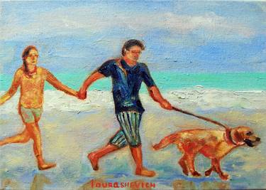 Original Fine Art Beach Paintings by Katia Ricci