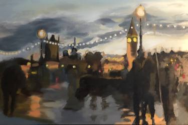 Original Figurative Places Paintings by Martin Allen