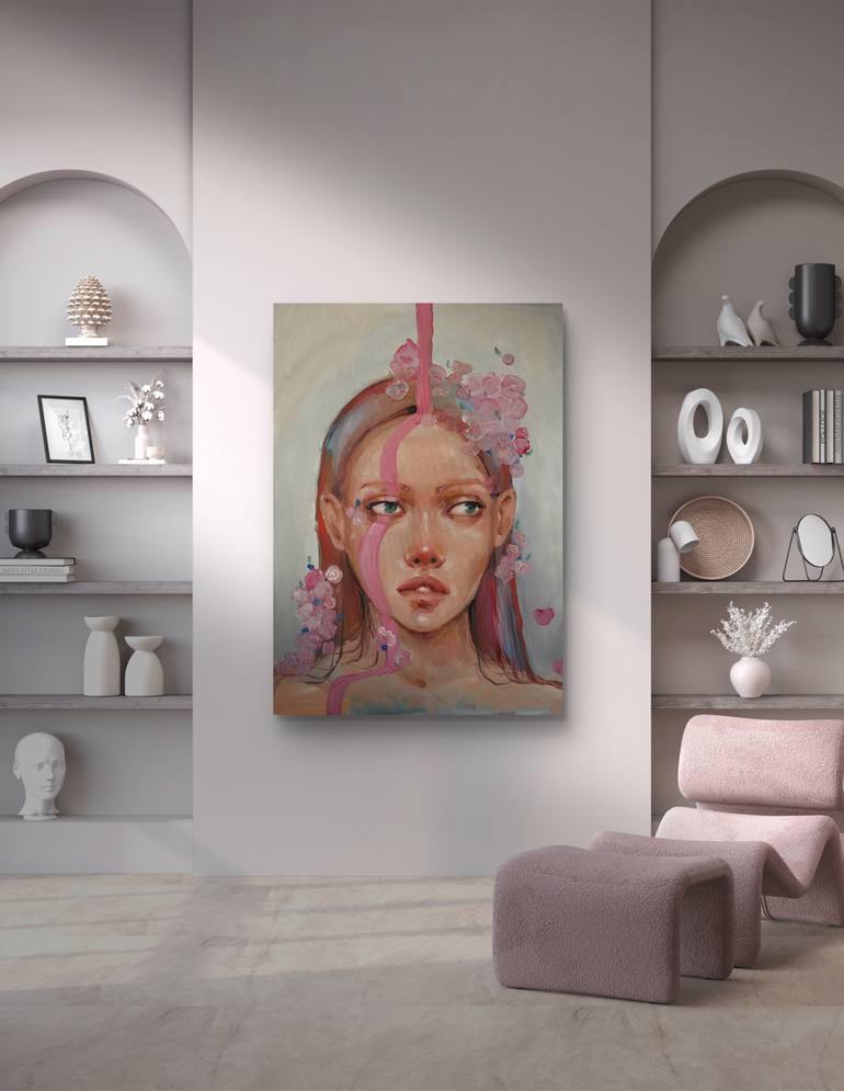 Original Abstract Women Painting by Victoria Kagalovska