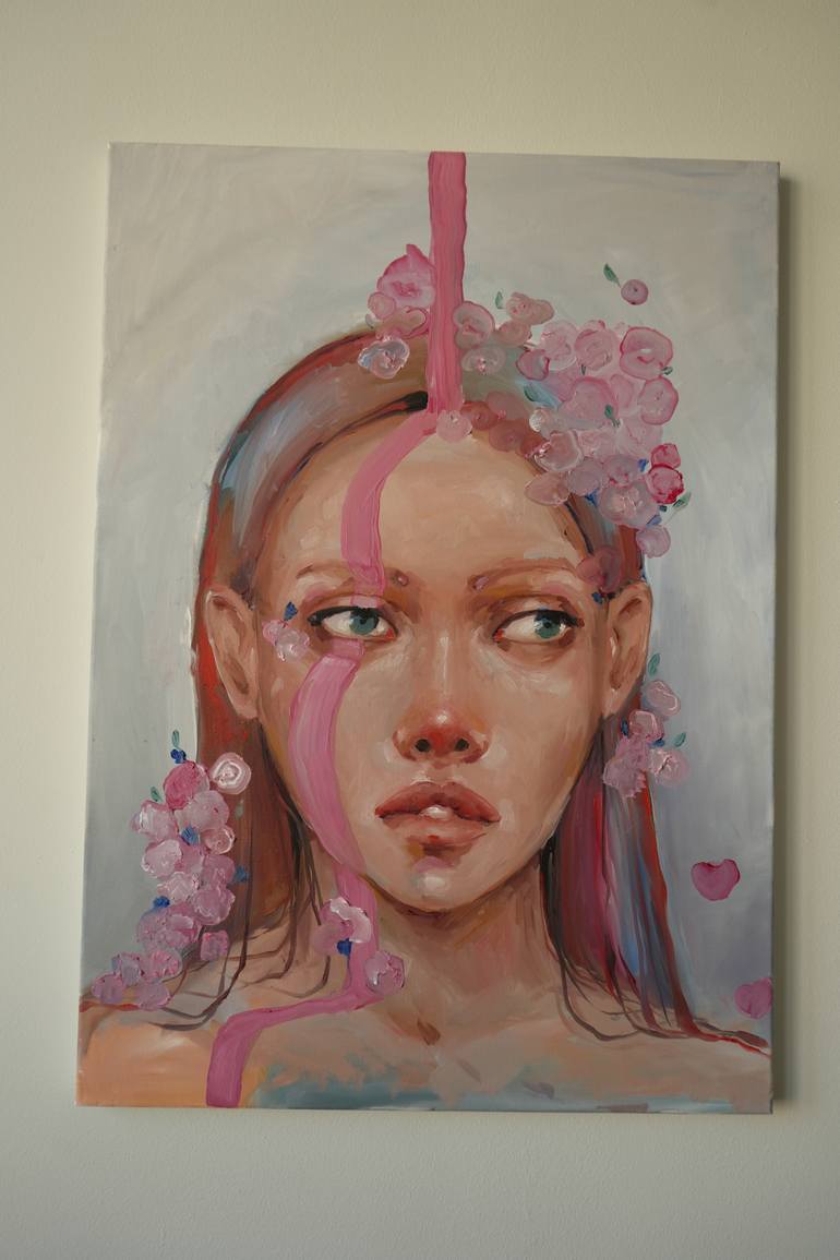 Original Abstract Women Painting by Victoria Kagalovska
