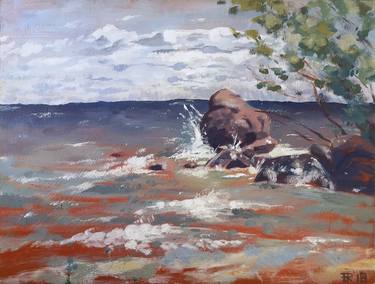 Print of Modern Seascape Paintings by Eneli Roigas