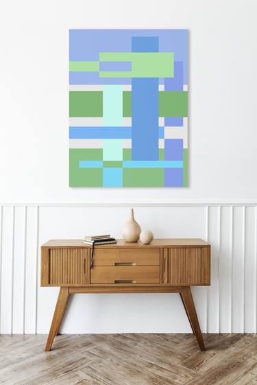 Original Abstract Geometric Paintings by Yeva Adamovska