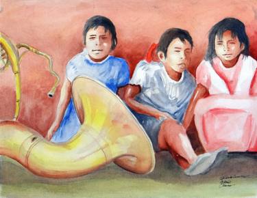 Print of Realism Kids Paintings by Gilbert Cuevas