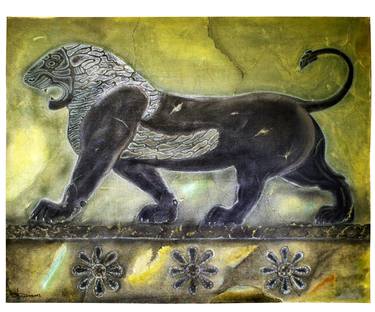 Saatchi Art Artist Mehran Akhzari; Paintings, “Persepolis Lion” #art