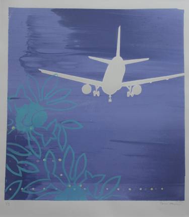 Print of Expressionism Aeroplane Printmaking by Tamar Payne