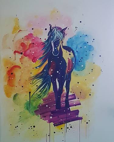 Print of Abstract Horse Paintings by Ambra Di Natale
