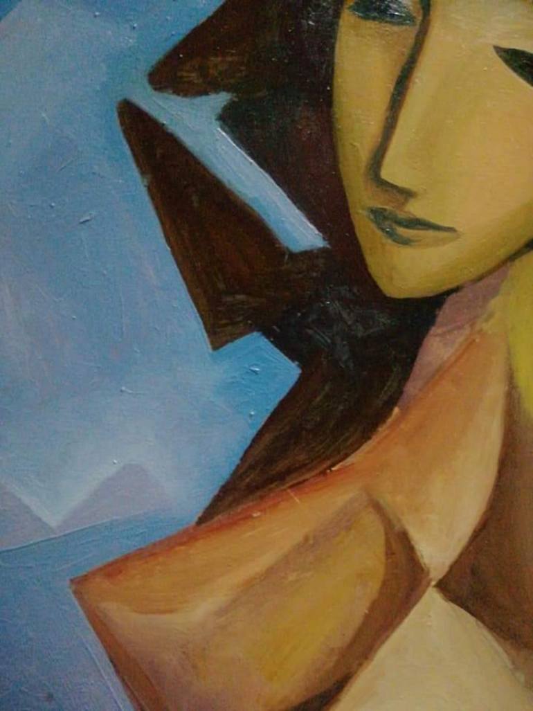 Original Conceptual Nude Painting by Nadezda Baruns