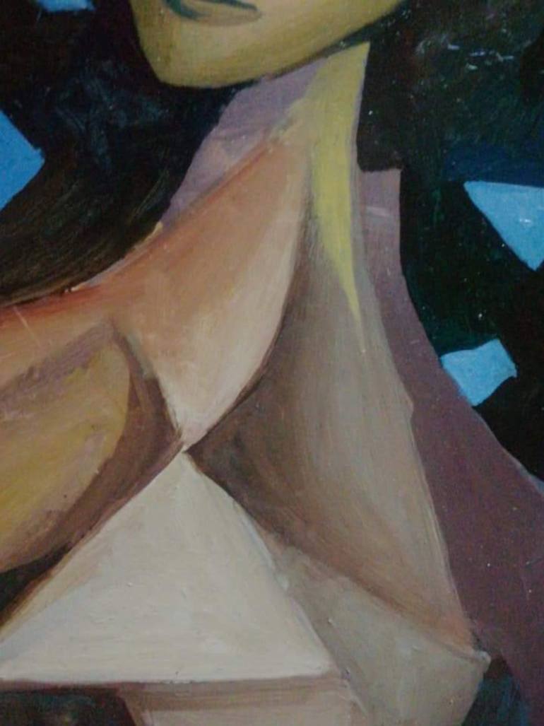 Original Conceptual Nude Painting by Nadezda Baruns