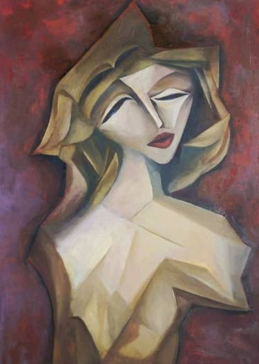 Original Cubism Nude Paintings by Nadezda Baruns