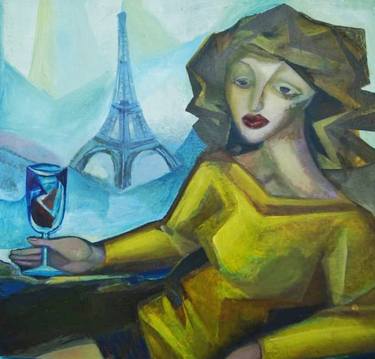 Original Art Deco Fashion Paintings by Nadezda Baruns