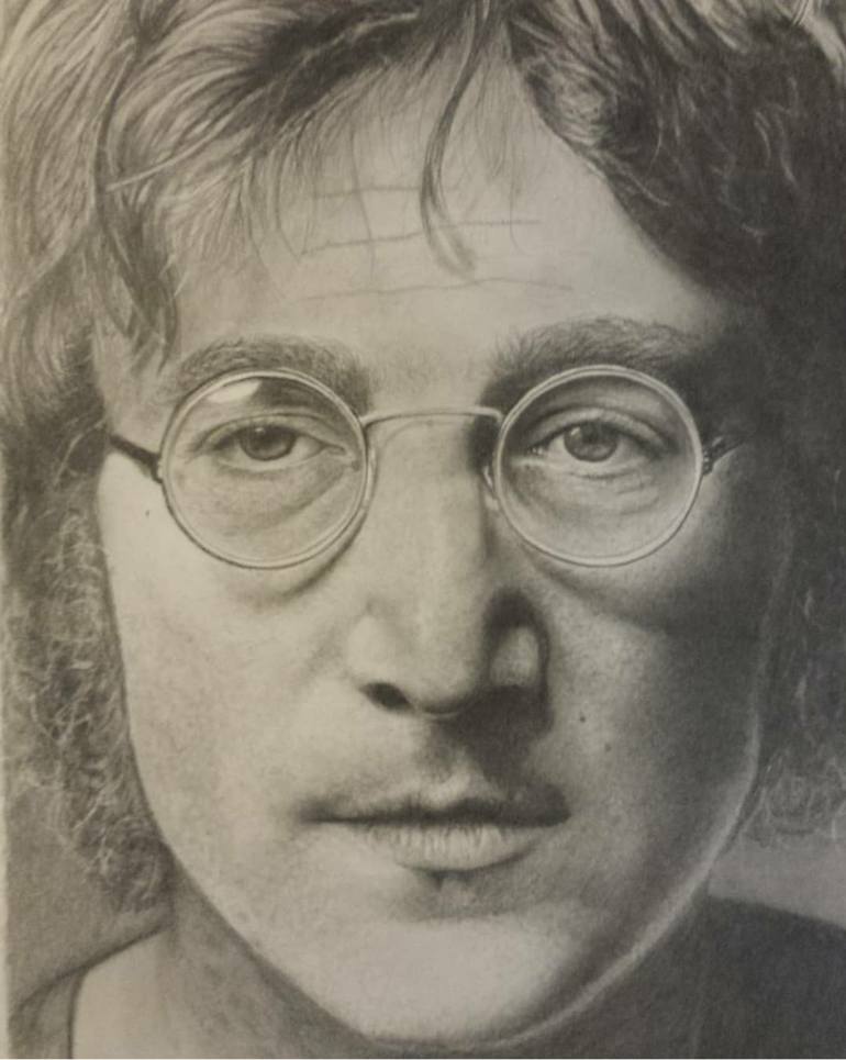 John Lennon portrait Drawing by linda Neufeld Saatchi Art