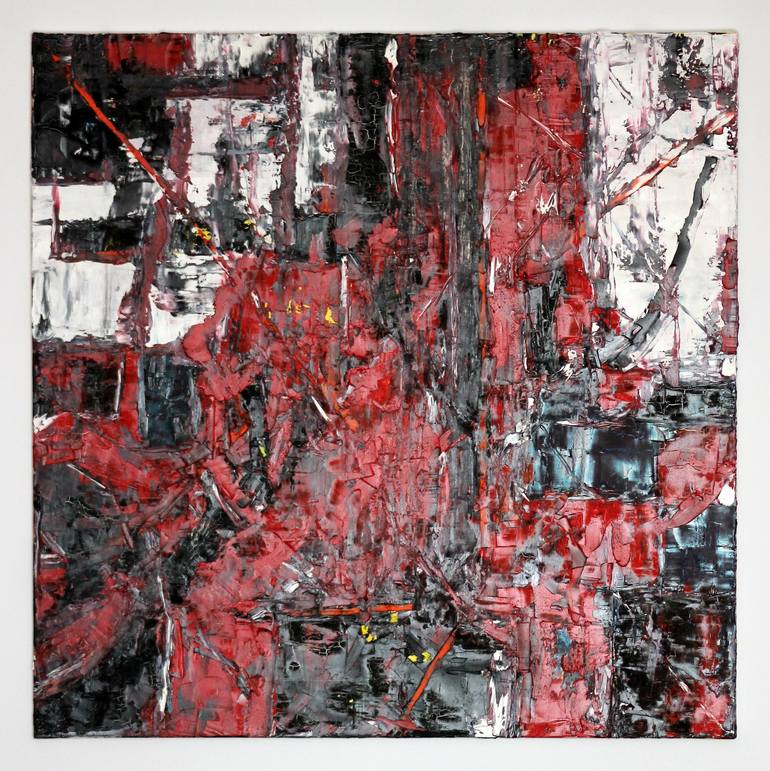 Original Abstract Expressionism Abstract Painting by Emanuel Crudu