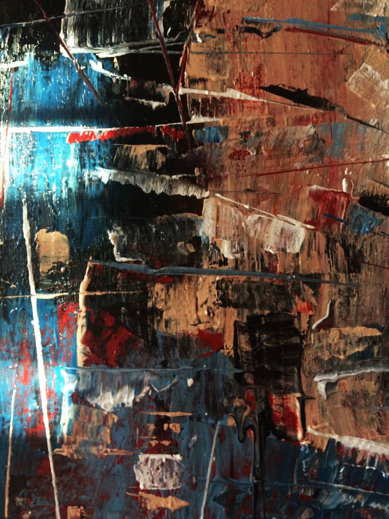 Original Abstract Expressionism Abstract Painting by Emanuel Crudu