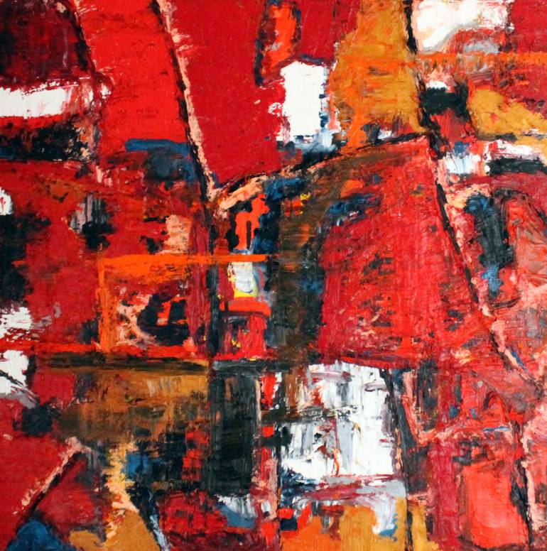 Original Abstract Painting by Emanuel Crudu  Abstract Art on Canvas  Lumieres en Armure