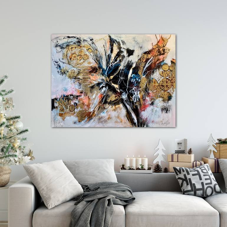 Original Abstract Expressionism Abstract Painting by Mariclair Plante