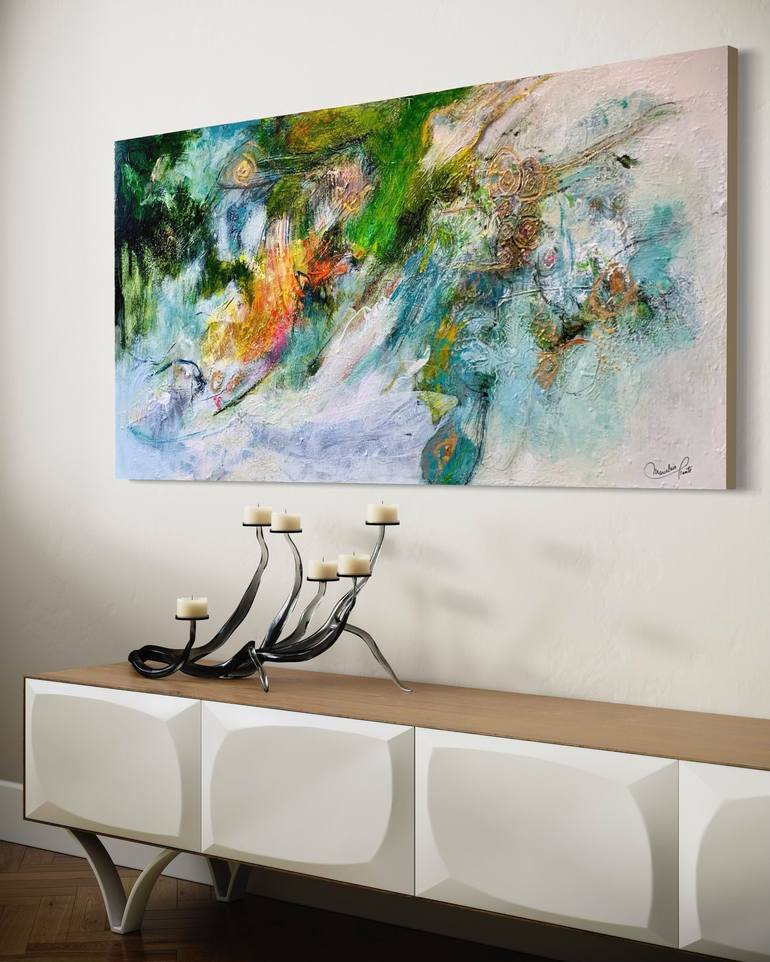Original Abstract Expressionism Abstract Painting by Mariclair Plante