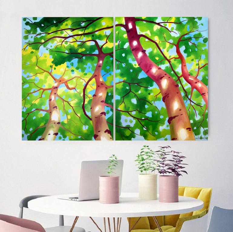 Original Impressionism Tree Painting by Tetiana Gorbachenko